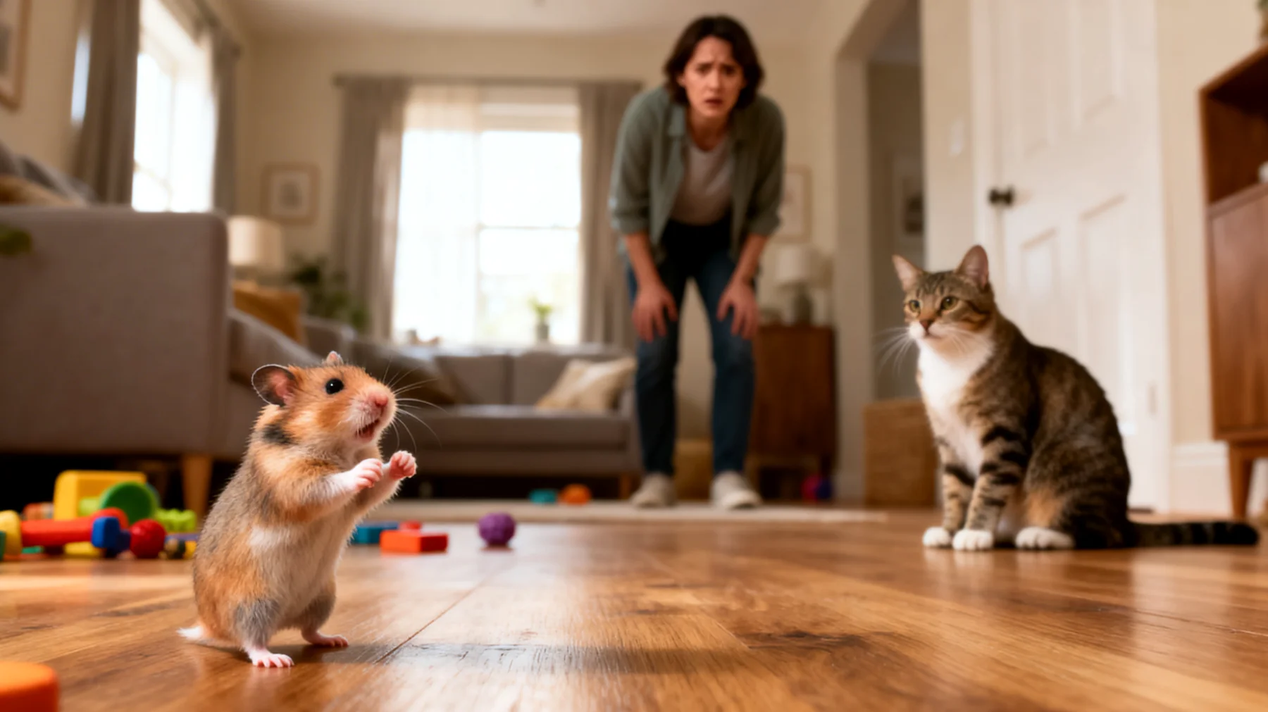 Hamster zeigen oft aggressives Verhalten gegenüber anderen Tieren im Haushalt, was zu Stress und potentiellen Verletzungen führen kann. Viele Halter wissen nicht, wie sie die Interaktion sicher gestalten oder ob eine Zusammenhaltung überhaupt möglich ist."