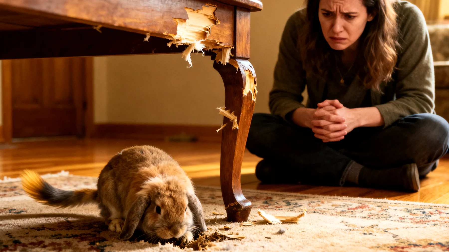 Kaninchen zeigen oft unerwünschtes Verhalten wie Nagen an Möbeln, Buddeln in Teppichen oder Ignorieren von Kommandos, da viele Halter nicht wissen, wie man diese intelligenten Tiere artgerecht trainiert und ihre natürlichen Instinkte in positive Verhaltensweisen umlenkt"