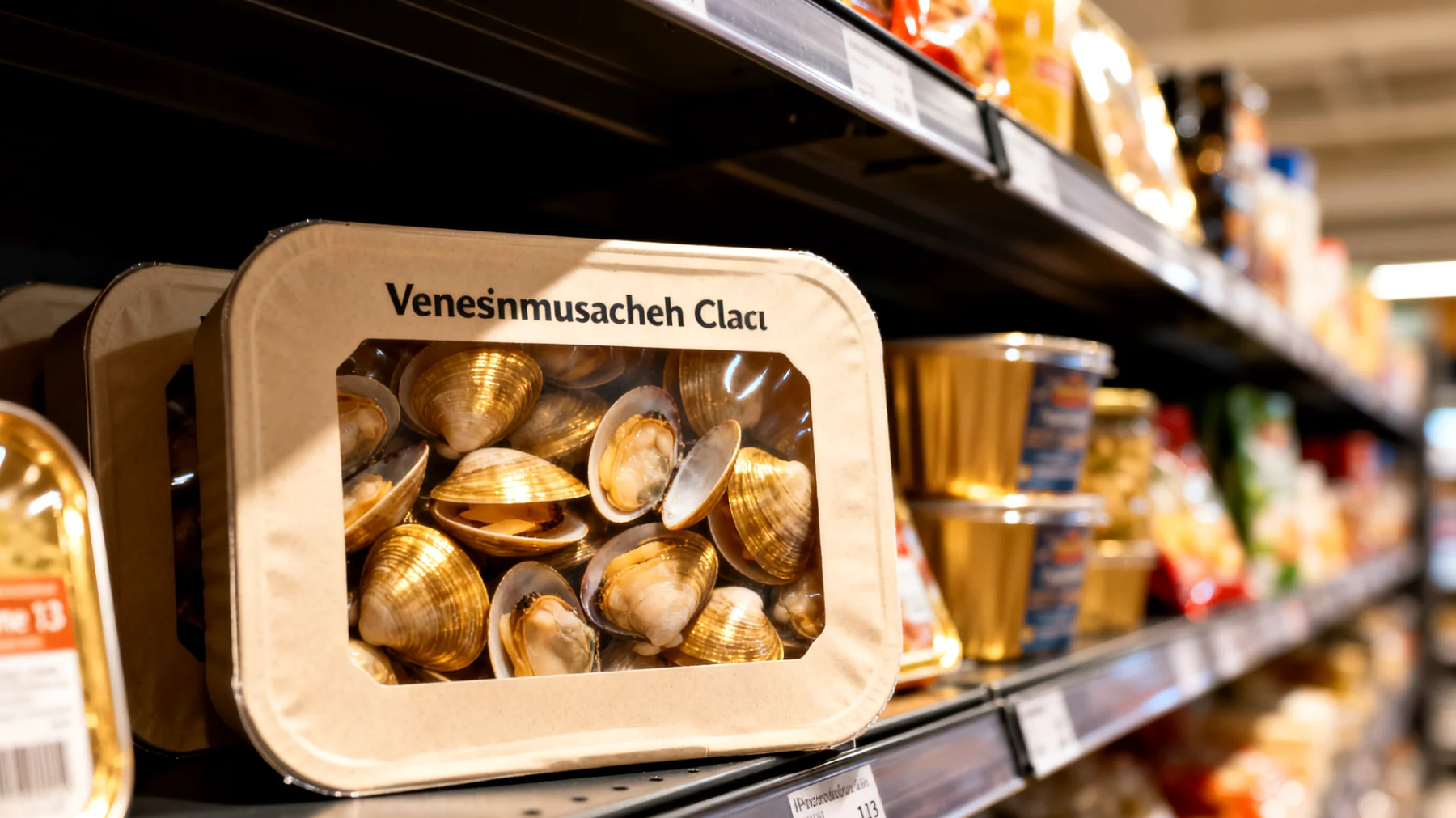 Verpackte Venusmuscheln"